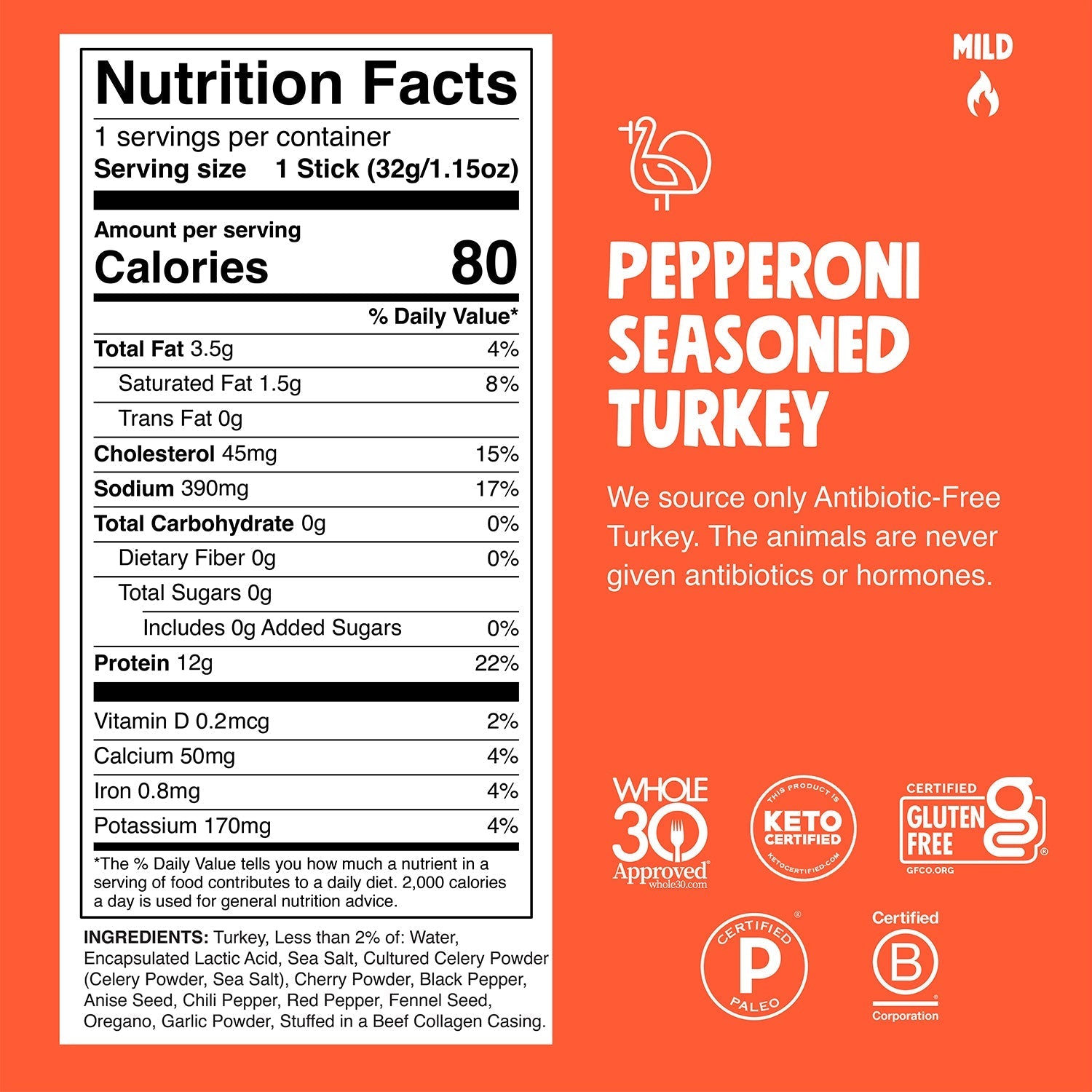 Pepperoni Seasoned Turkey - Outdoor Carry
